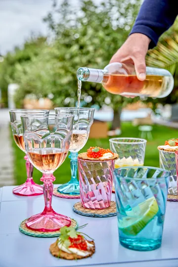 Rice Twisted Swirl Wasserglas akryl 34cl - Clear - RICE