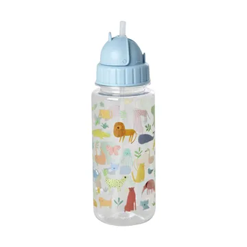 Rice Wasserflasche für Kinder 45 cl - Sweet Jungle Print-Soft blue - RICE
