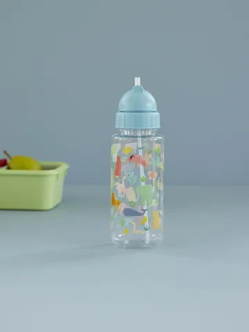 Rice Wasserflasche für Kinder 45 cl - Sweet Jungle Print-Soft blue - RICE