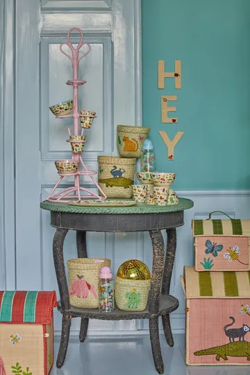 Rice Wasserflasche für Kinder 45 cl - Sweet Jungle Print-Soft blue - RICE