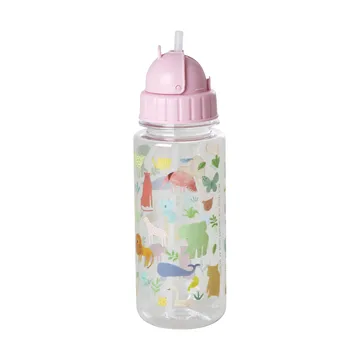 Rice Wasserflasche für Kinder 45 cl - Sweet Jungle Print-Soft Pink - RICE
