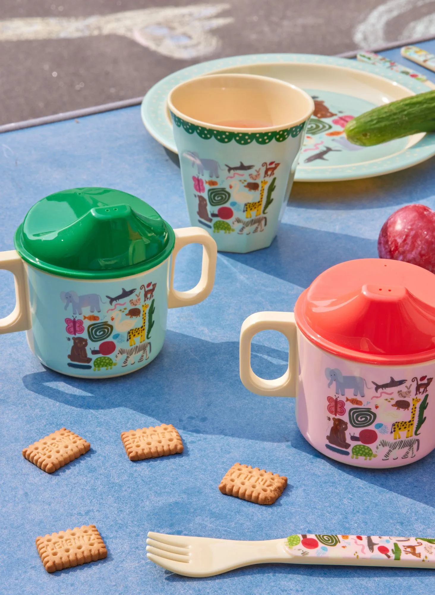 Rice Wildlife Kindertasse mit zwei Griffen 25 cl, Mint RICE