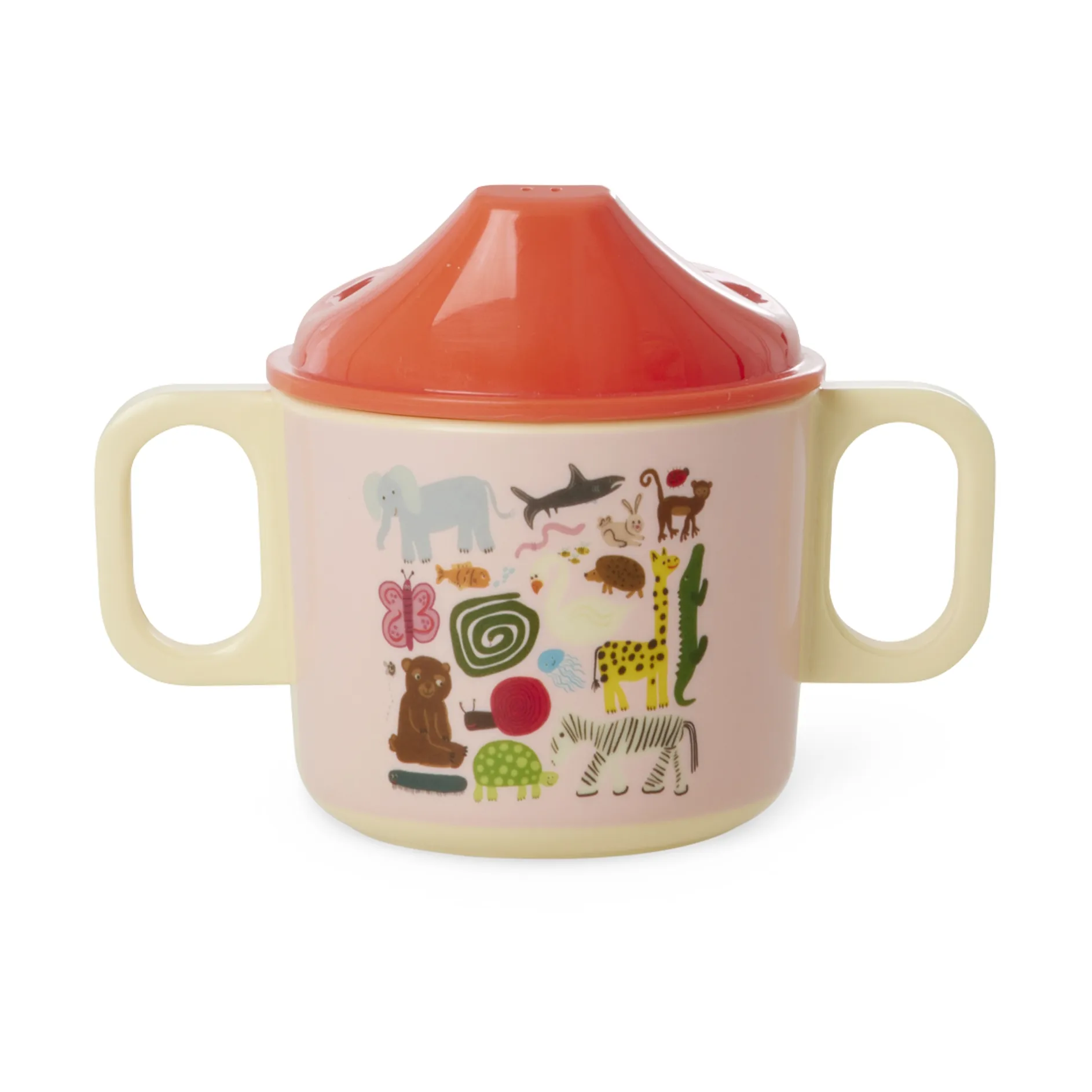 Rice Wildlife Kindertasse mit zwei Griffen 25 cl, Pink RICE