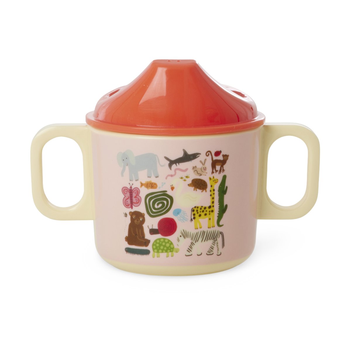 RICE Rice Wildlife Kindertasse mit zwei Griffen 25 cl Pink
