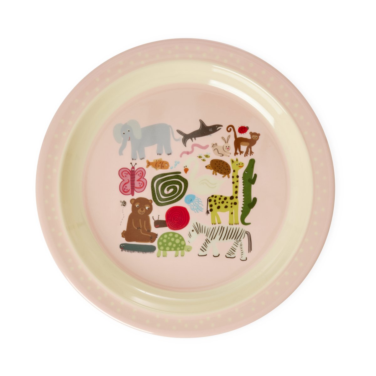 RICE Rice wildlife Teller Ø22 cm Pink