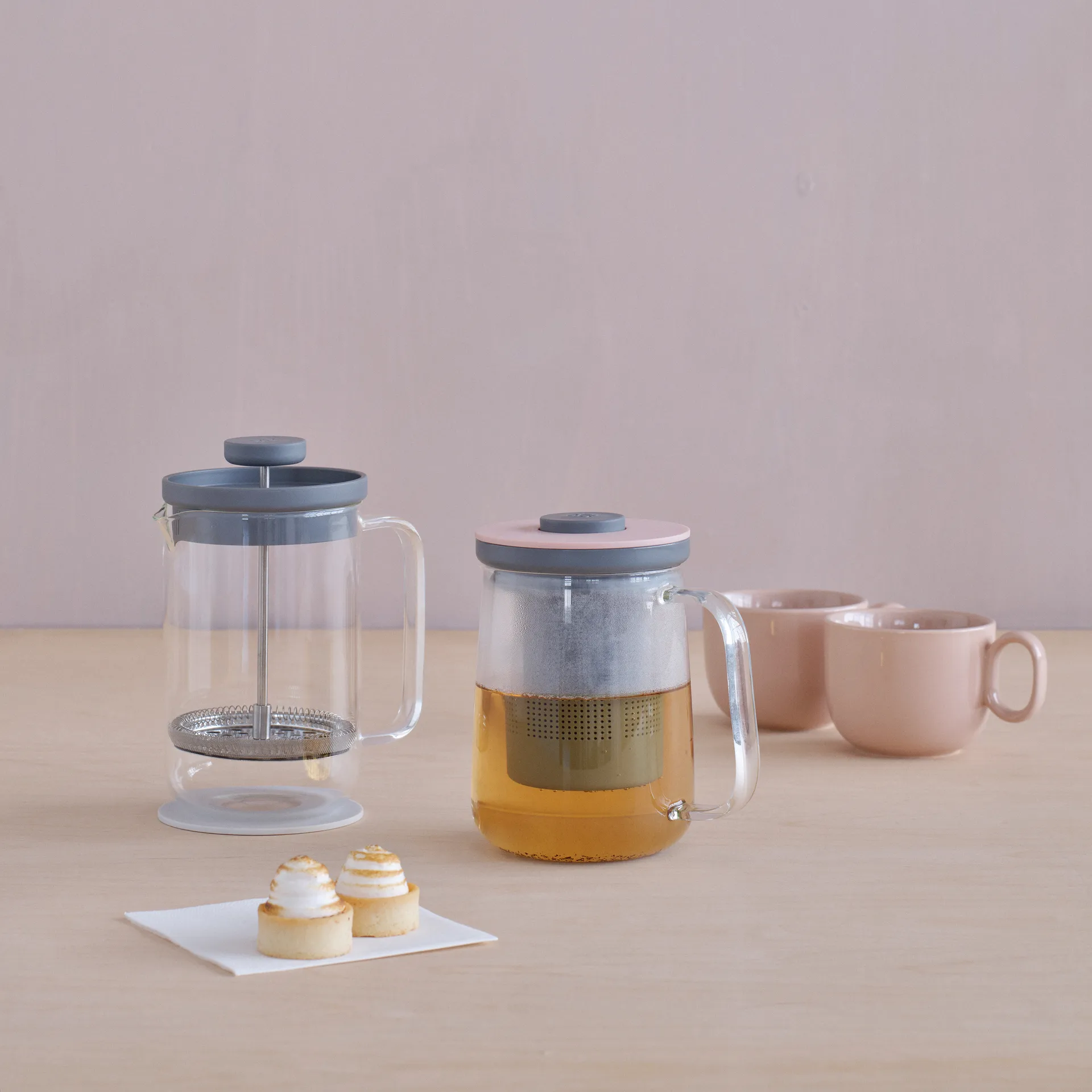 Brew-It Stempelkanne 0,8 L, Grau RIG-TIG