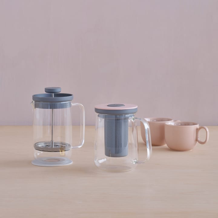 Brew-It Teekanne 0,7 L, Grau-rosa RIG-TIG