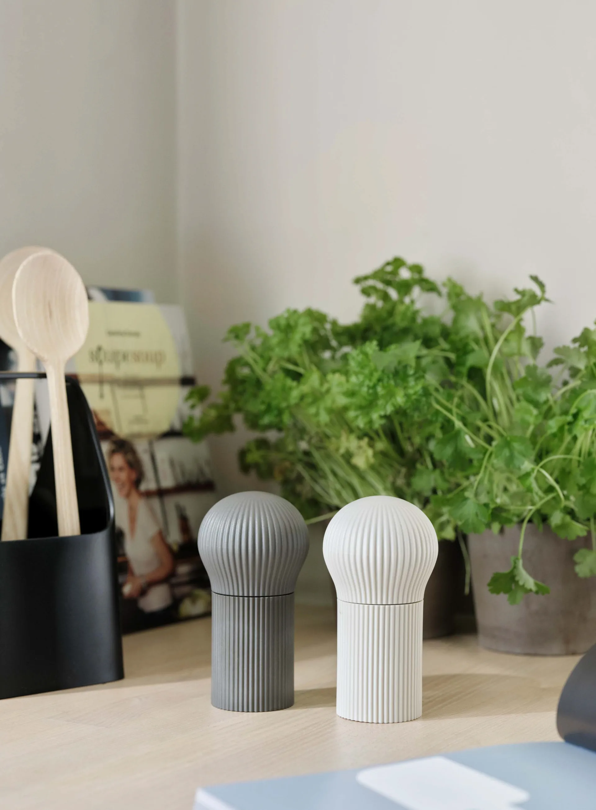 CHEFFY Salz-/Pfeffermühle 12,5cm, Chalk RIG-TIG