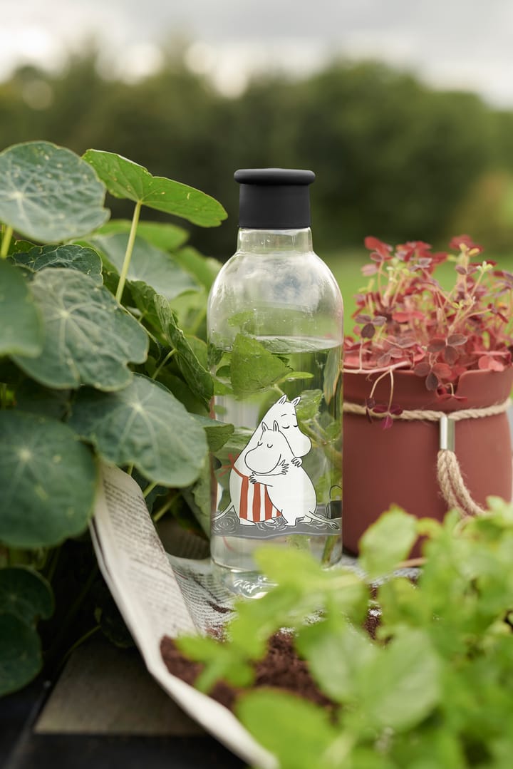DRINK-IT Mumin Wasserflasche 0,75 l, Black-red RIG-TIG