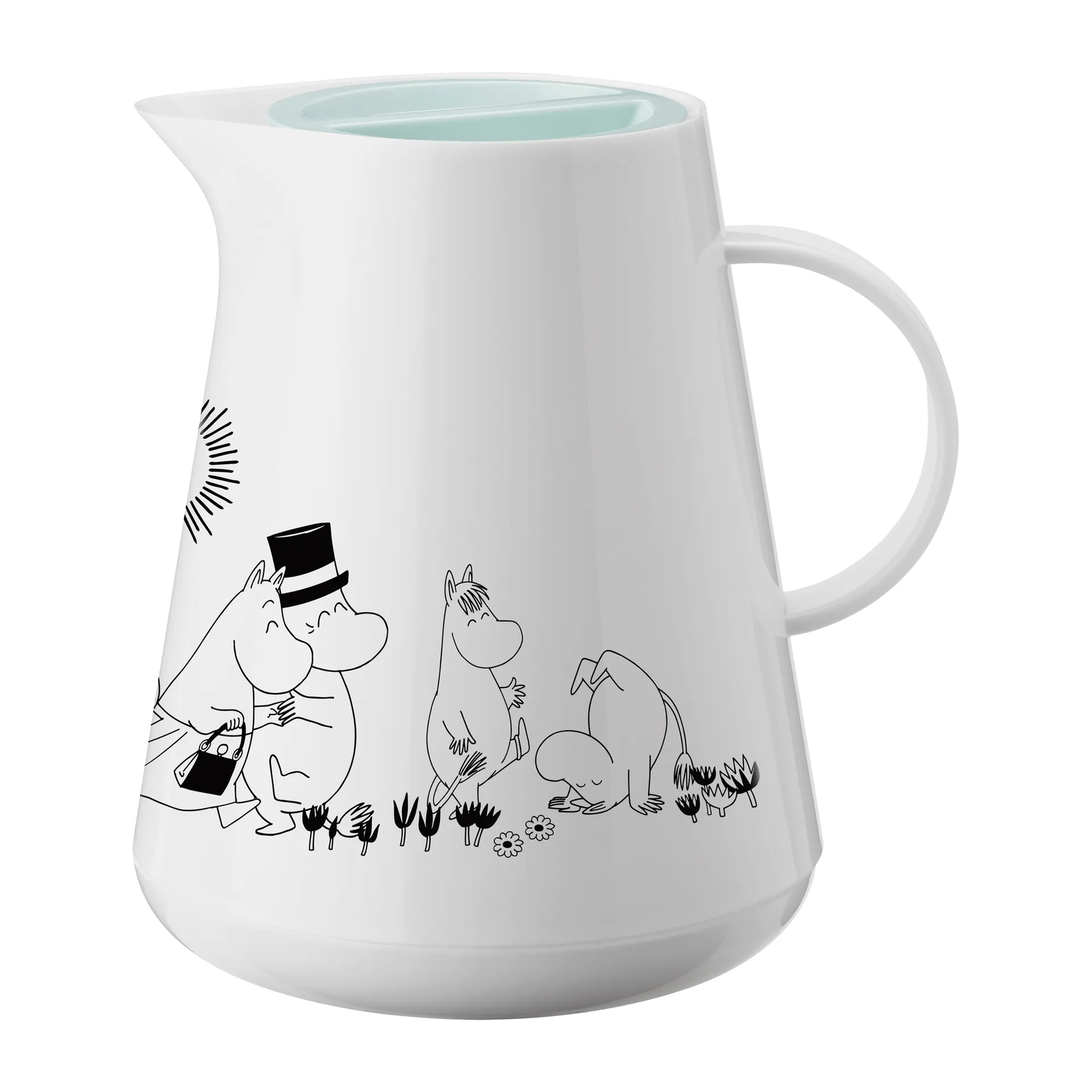 HOTTIE Mumin Thermoskanne 1 l, White-dusty green RIG-TIG