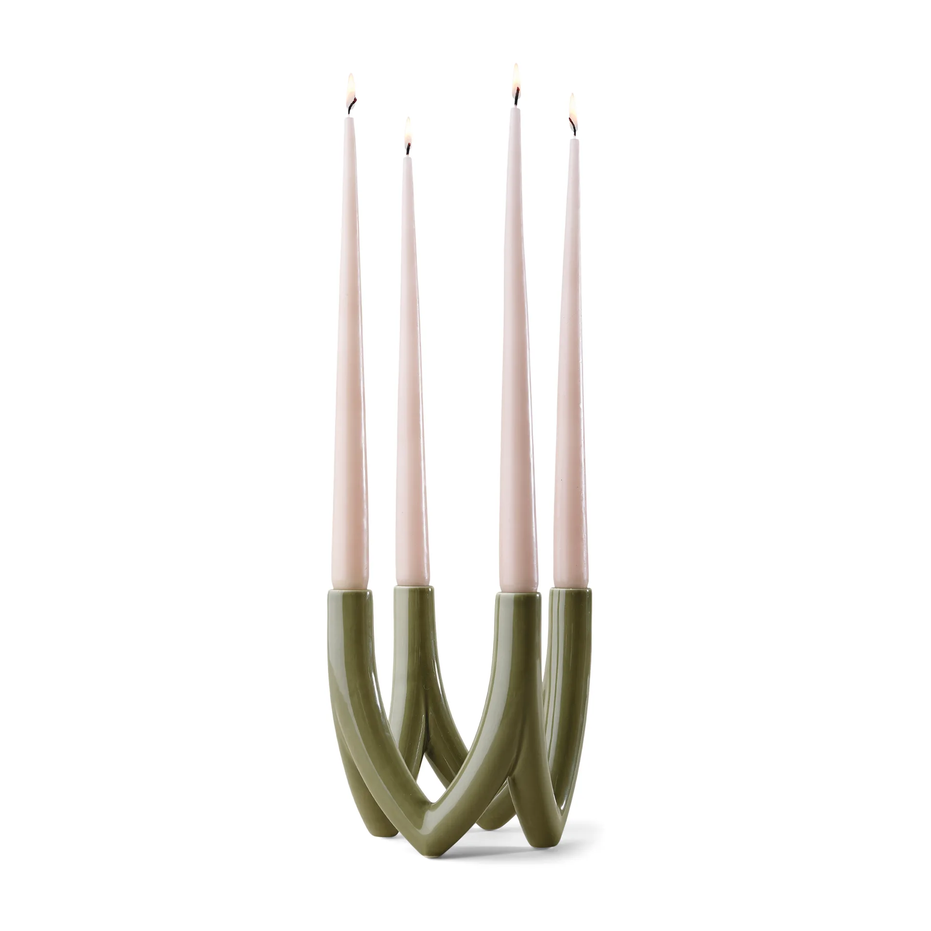 Chandelier Kerzenhalter no. 56, Olive green Ro Collection