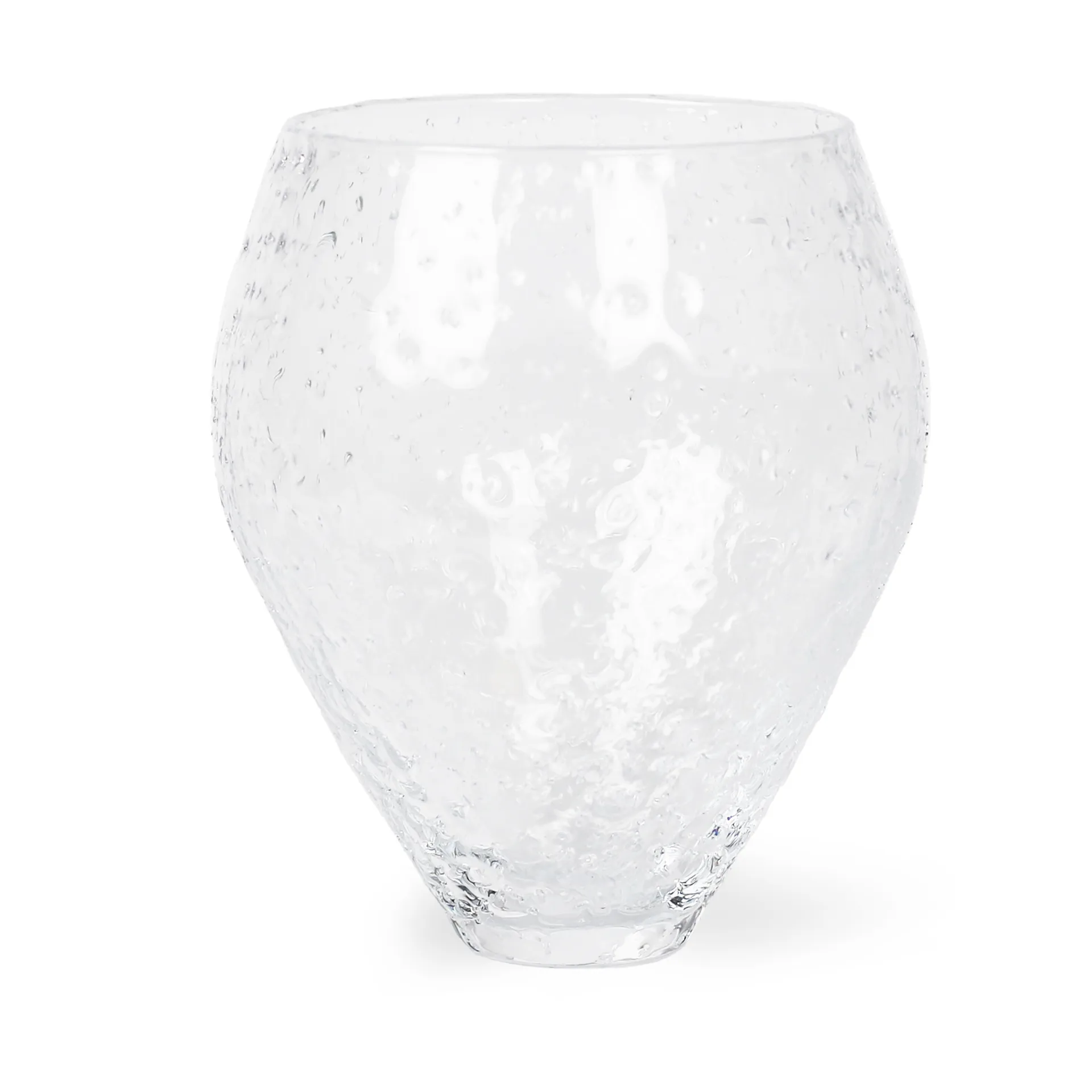 Crushed Glasvase medium, Clear Ro Collection