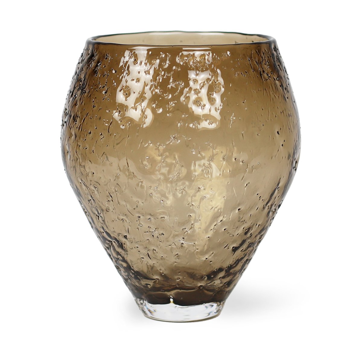 Ro Collection Crushed Glasvase medium Sepia brown