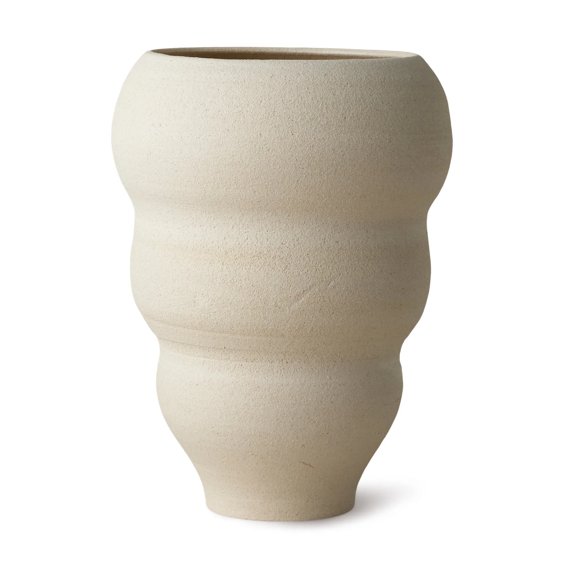 Hand turned Vasee no. 60 Curved, Vanilla Ro Collection