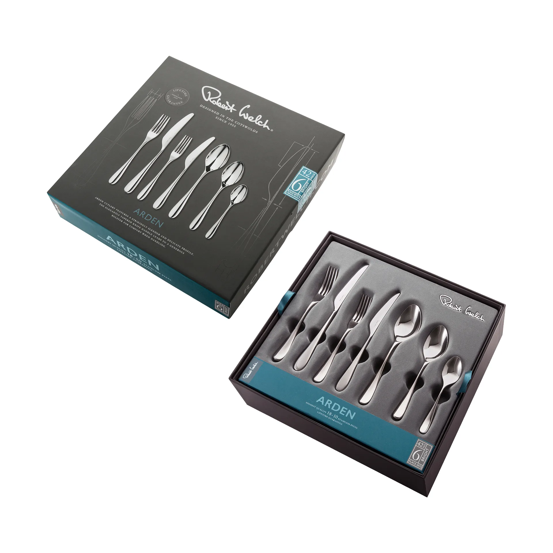 Arden Bright Besteck-Set, 42 Teile Robert Welch