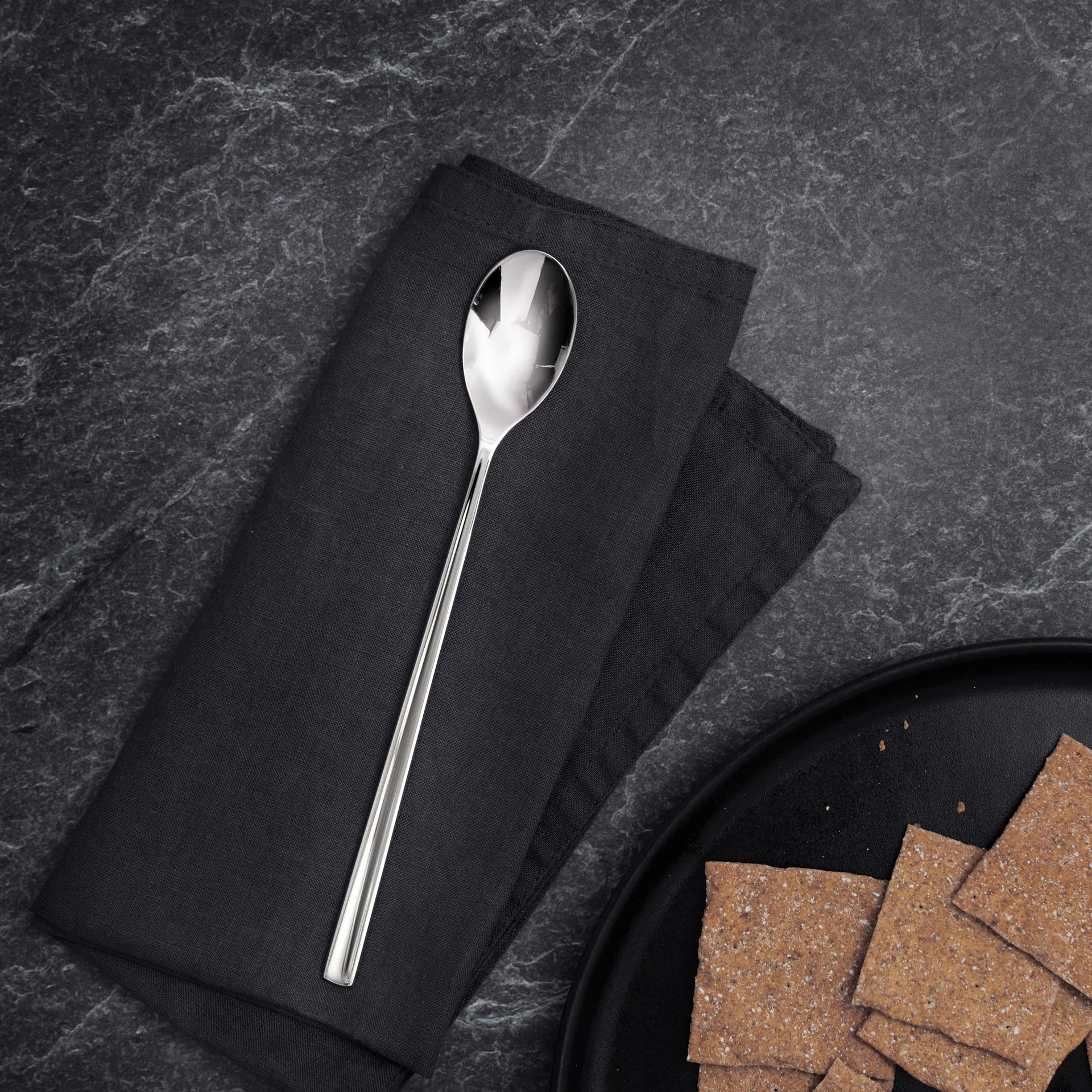 Blockley langer Teelöffel glänzend, Edelstahl Robert Welch