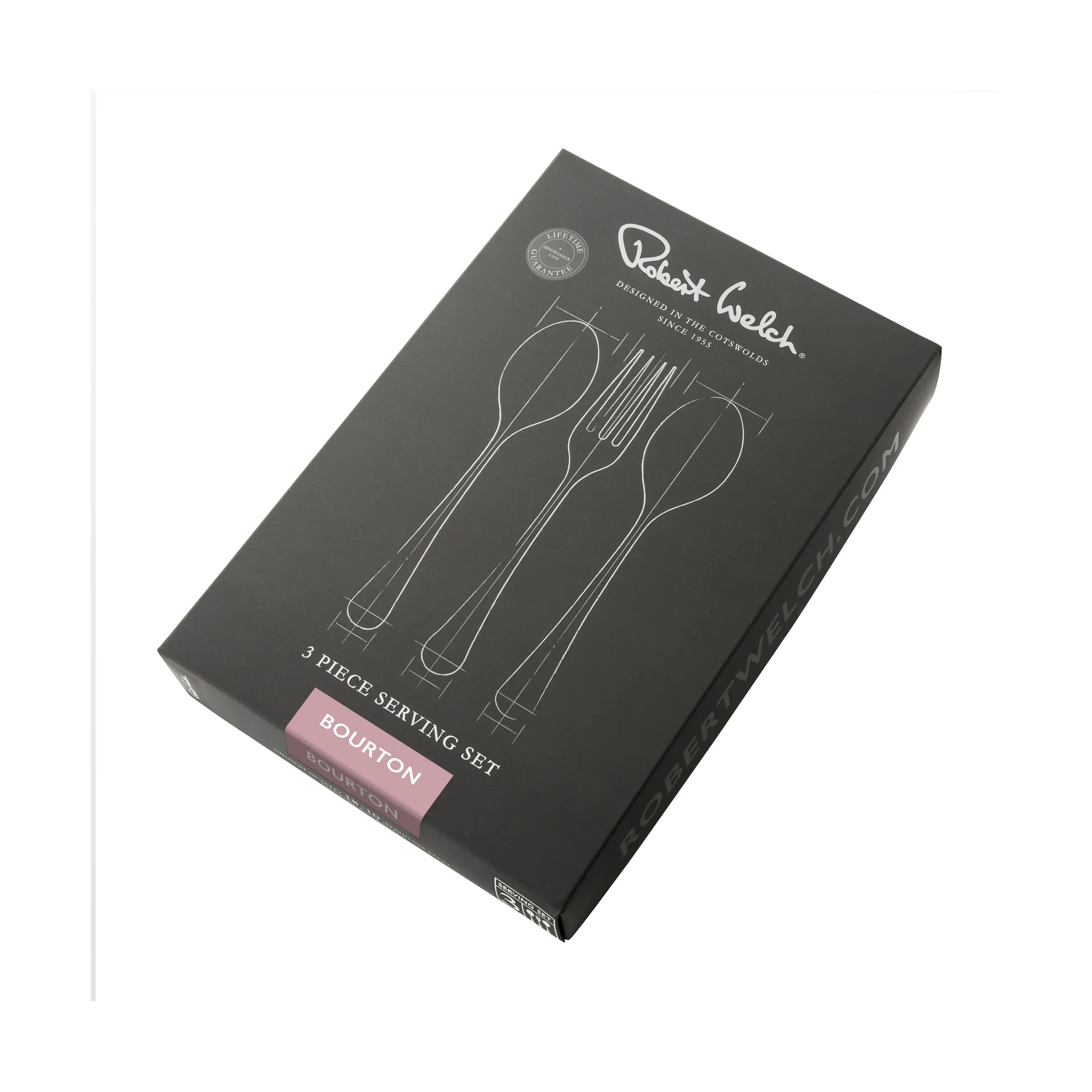 Bourton Bright Servierbesteck 3 Teile, Edelstahl Robert Welch