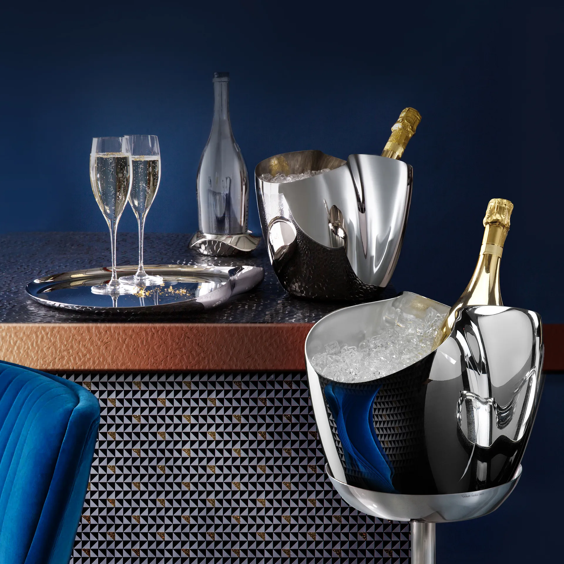 Drift Gestell für Champagnerkühler, Edelstahl Robert Welch