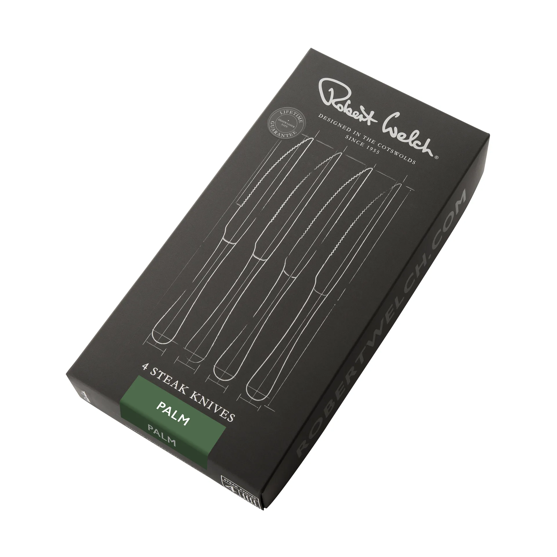 Palm Bright Grillmesser 4er Pack, Edelstahl Robert Welch