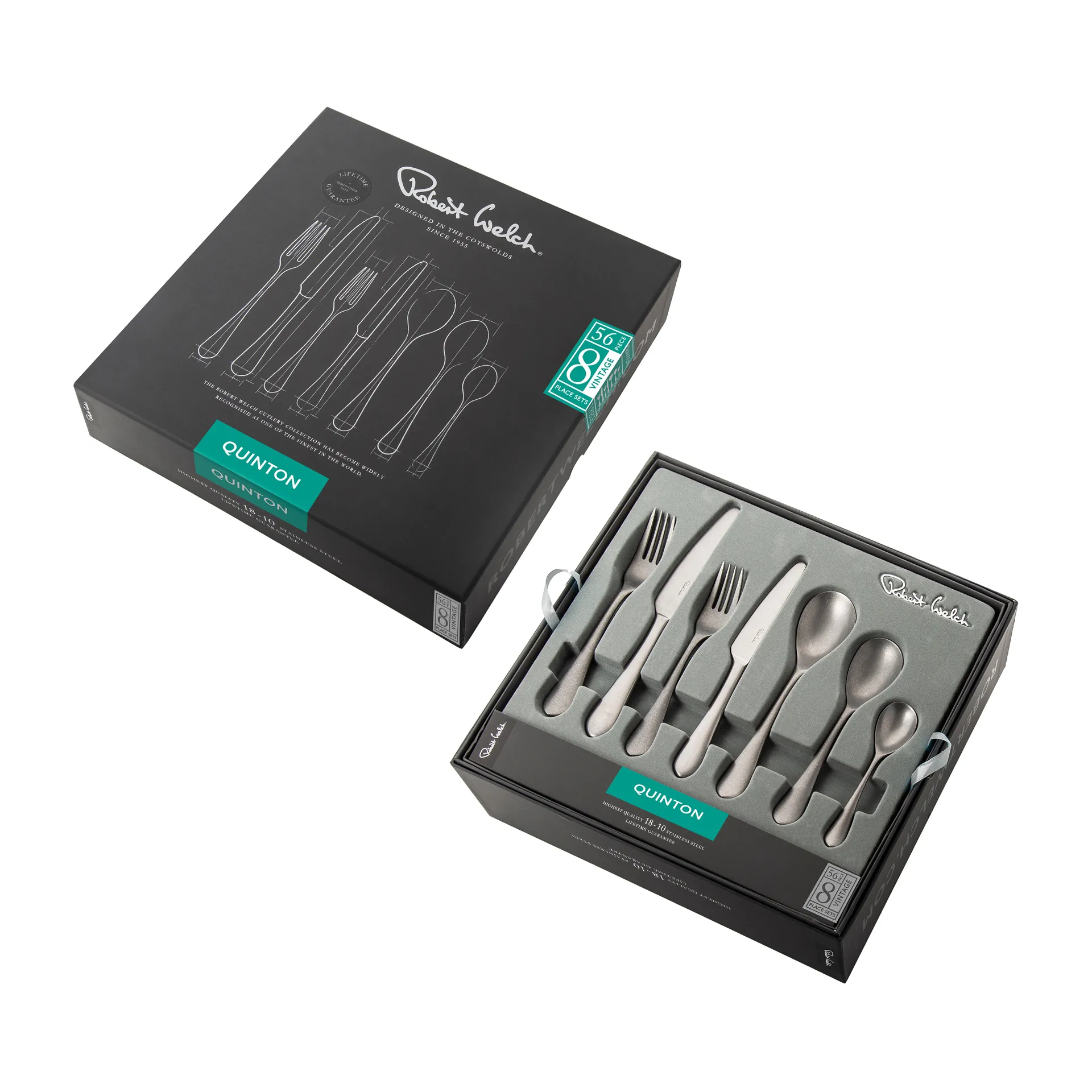 Quinton Vintage Besteckset, 56 Teile Robert Welch