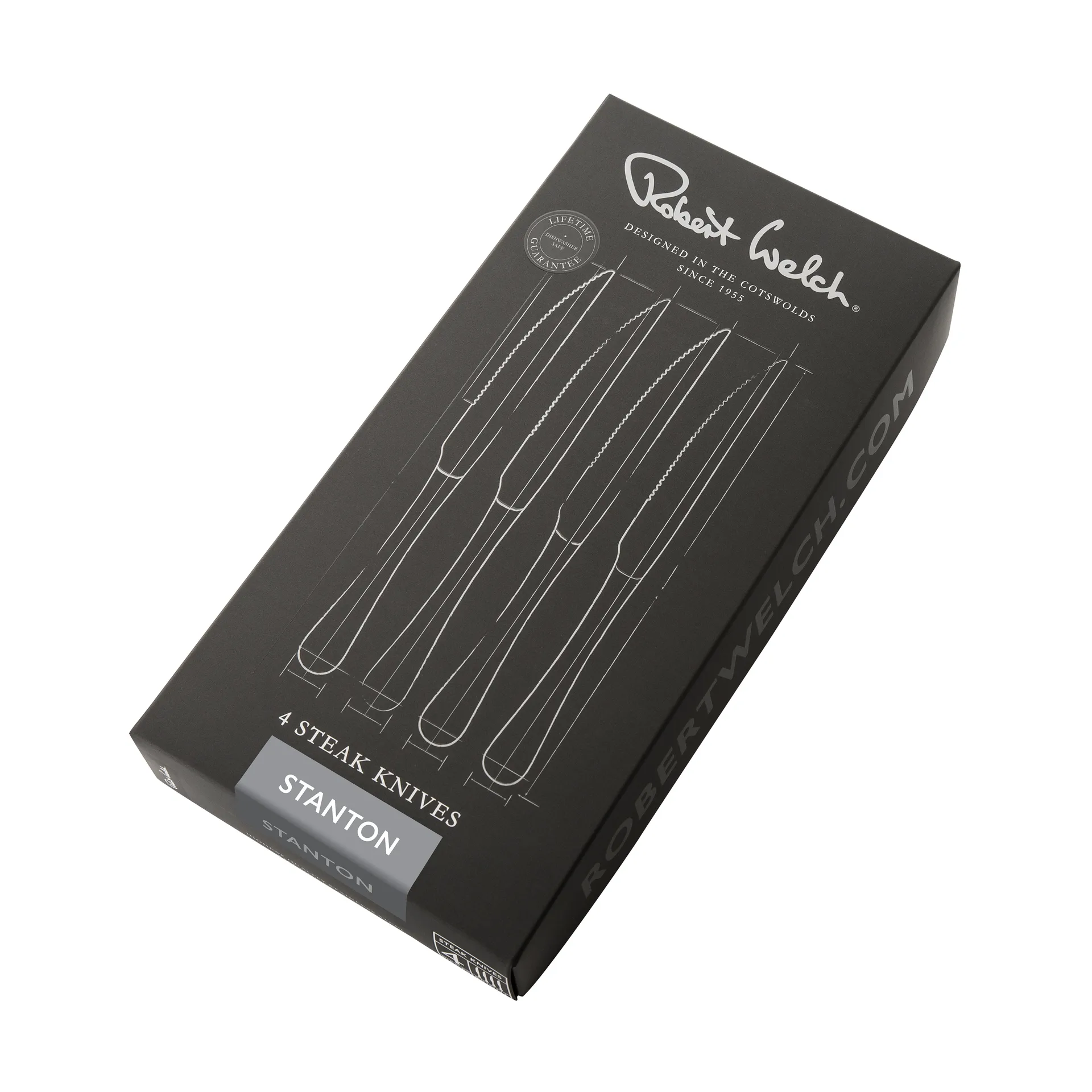 Stanton Bright Grillmesser 4er Pack, Edelstahl Robert Welch