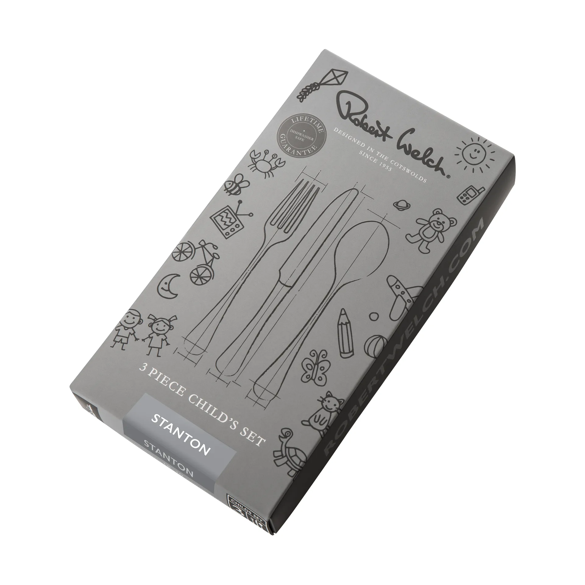 Stanton Bright Kinderbesteck 3 Teile, Edelstahl Robert Welch