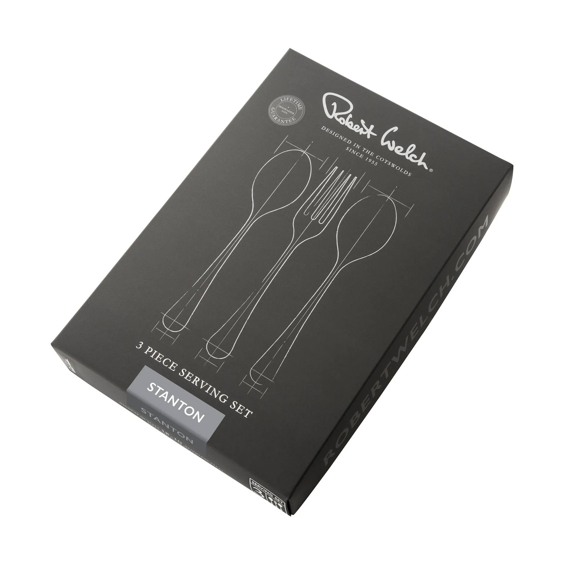 Stanton Bright Servierbesteck 3 Teile, Edelstahl Robert Welch