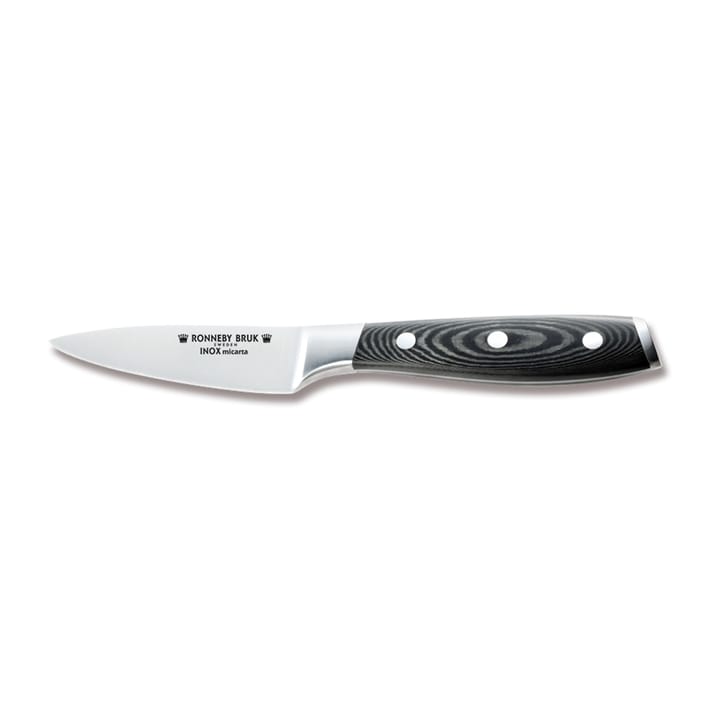 Inox Schälmesser 9cm, Edelstahl-Micarta Ronneby Bruk