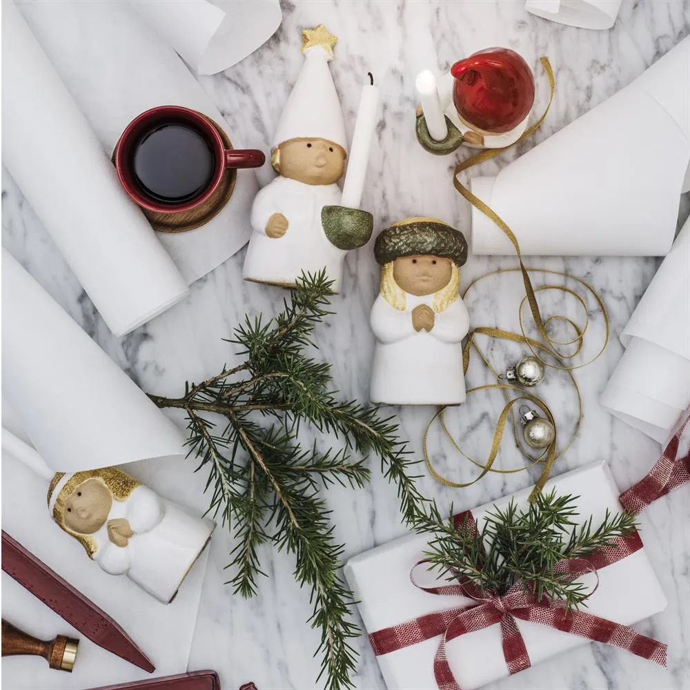 Lucia Figur, Weiß-grün Rörstrand