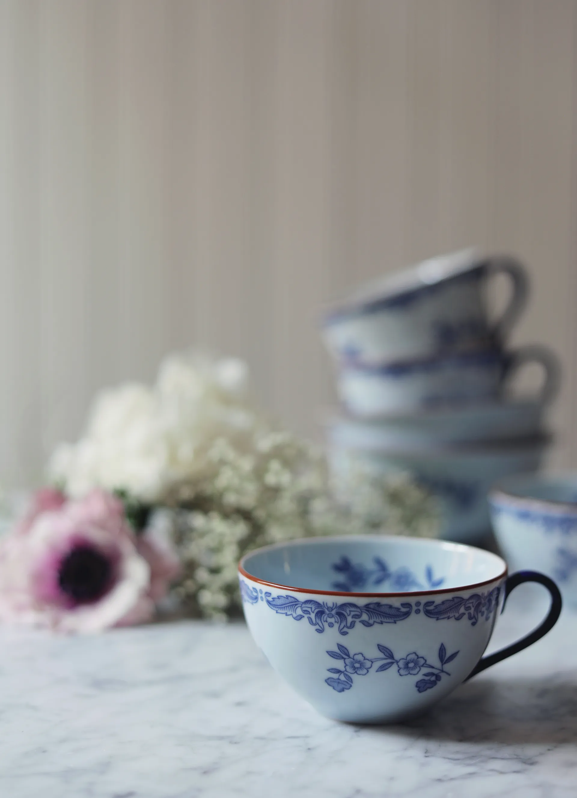 Ostindia Tasse mit Untertasse 27 cl Geschenkverpackung, Blau-Weiß Rörstrand