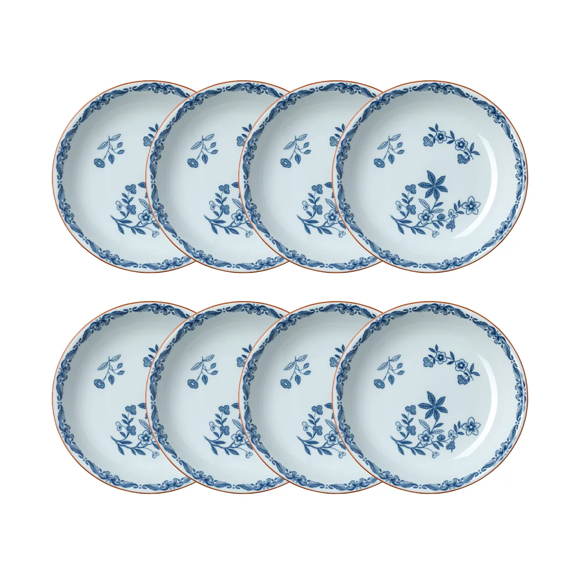 Ostindia tiefer Teller Ø22 cm 8er-Pack – Blau,  Rörstrand