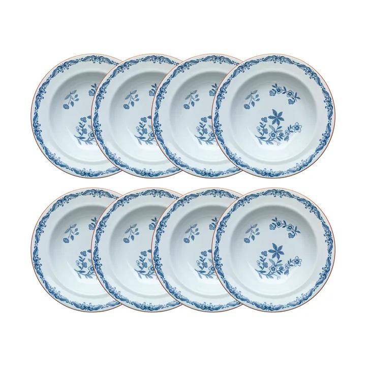 Ostindia tiefer Teller Ø24 cm 8er-Pack – Blau - Rörstrand