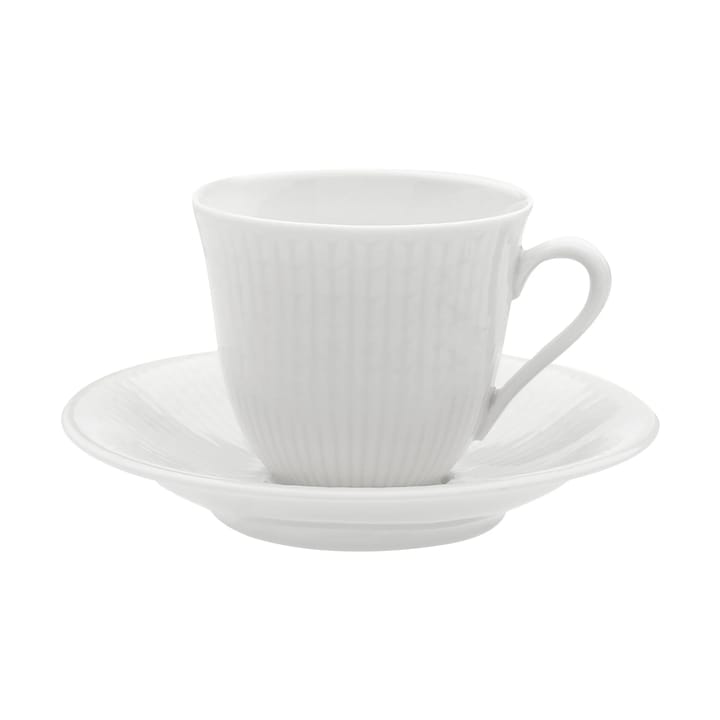 Swedish Grace Tasse mit Untertasse 16 cl - Schnee - Rörstrand