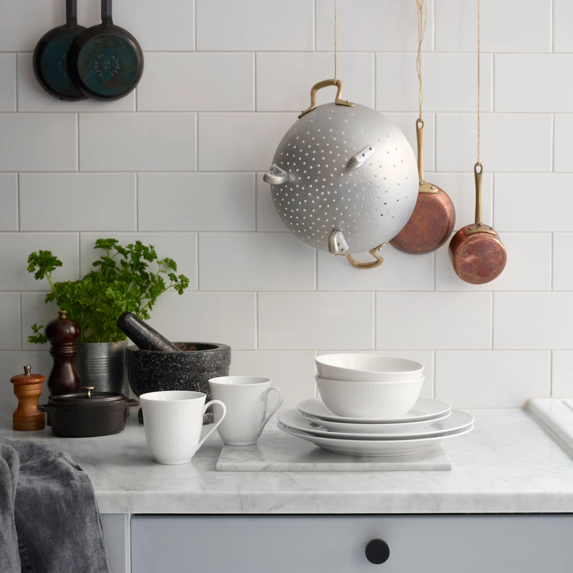 Swedish Grace Teller Ø21 cm 8er-Pack - Schnee (weiß) Rörstrand