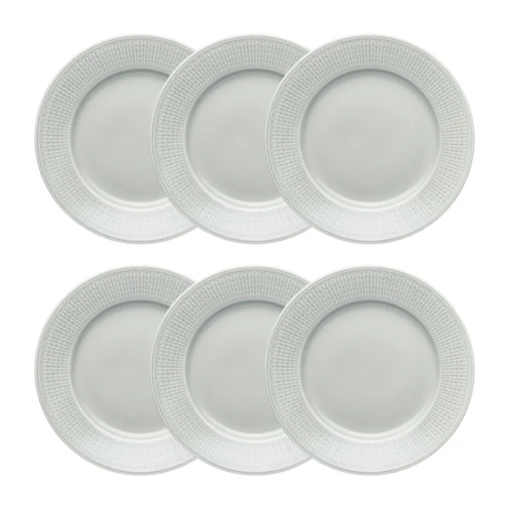 Swedish Grace Teller Ø 21cm 6er Pack Nebel (grau) - Rörstrand