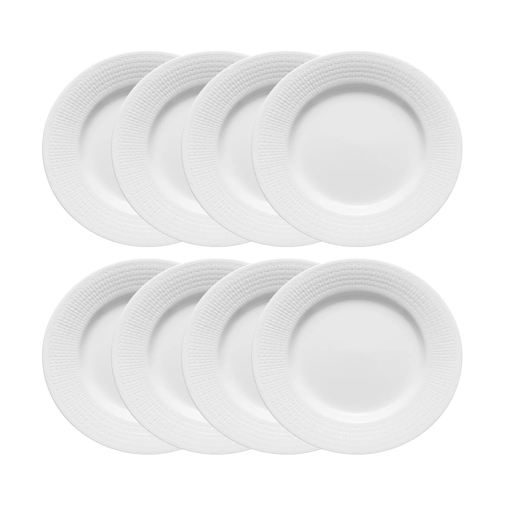 Swedish Grace Teller Ø24 cm 8erer-Pack - Schnee (weiß),  Rörstrand