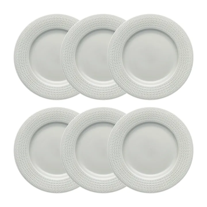 Swedish Grace Teller Ø24cm 6er Pack Nebel (grau) - Rörstrand