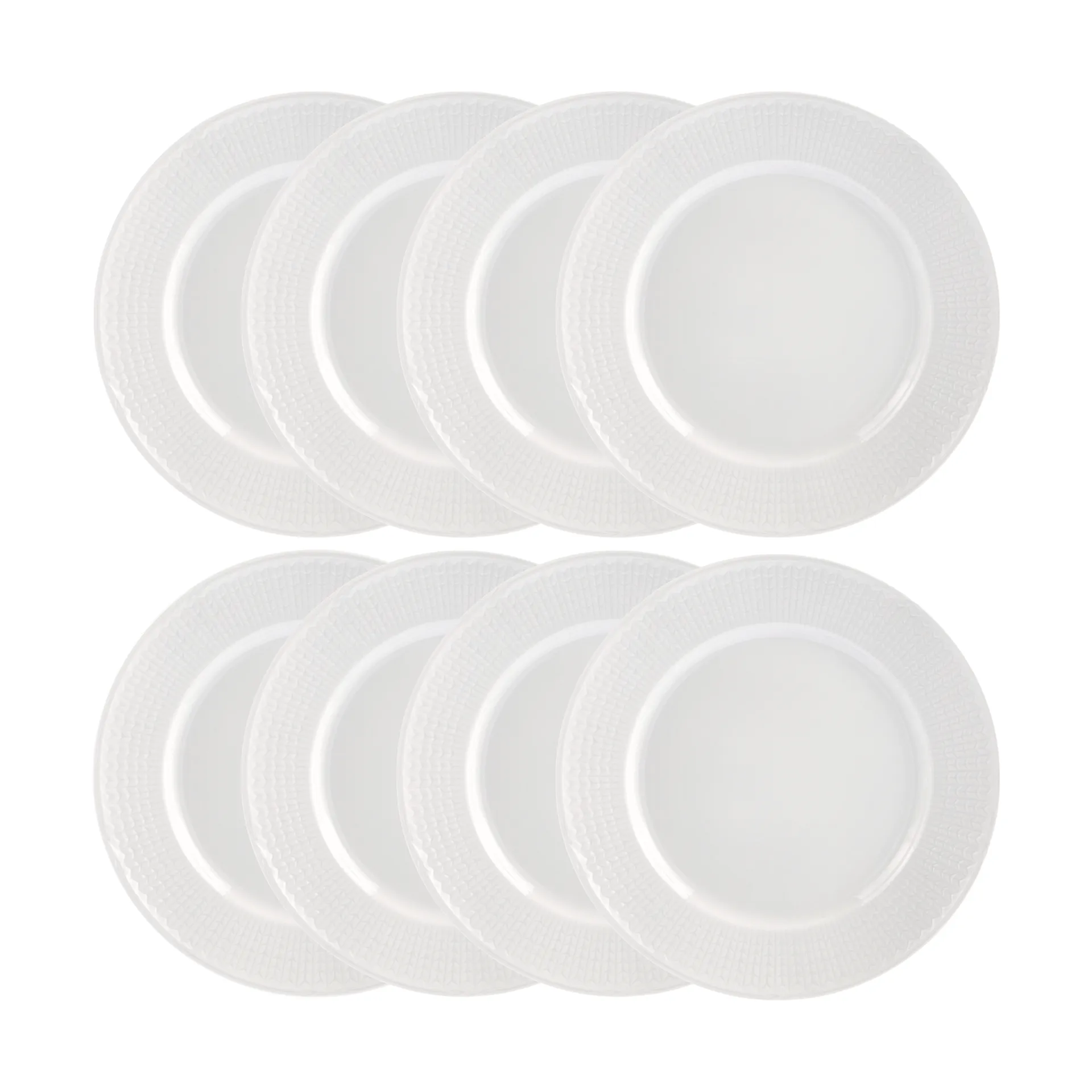 Swedish Grace Teller Ø27 cm 8er-Pack - Schnee (weiß),  Rörstrand