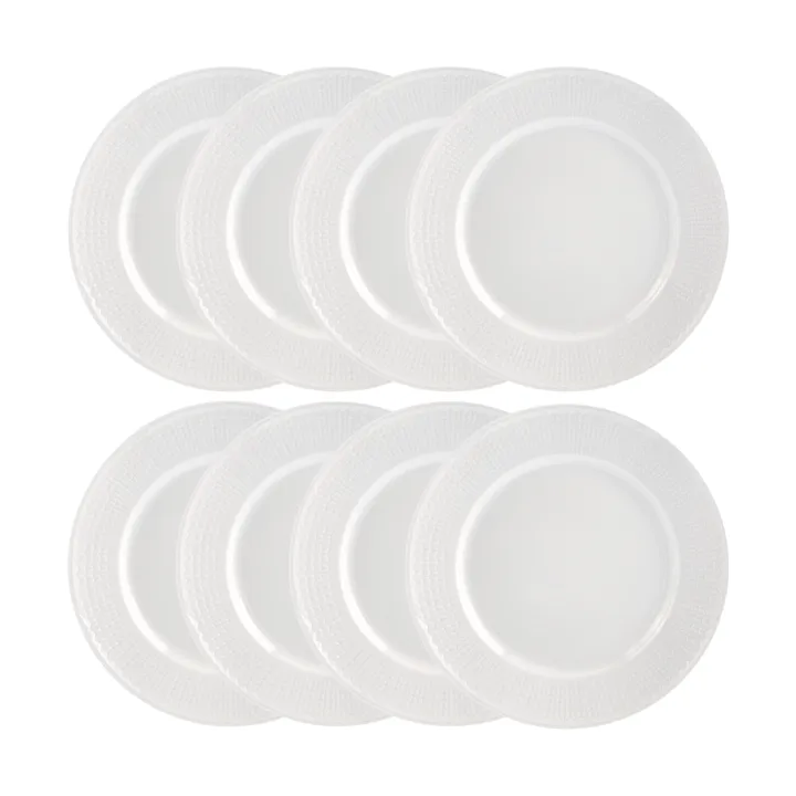 Swedish Grace Teller Ø27 cm 8er-Pack - Schnee (weiß) - Rörstrand