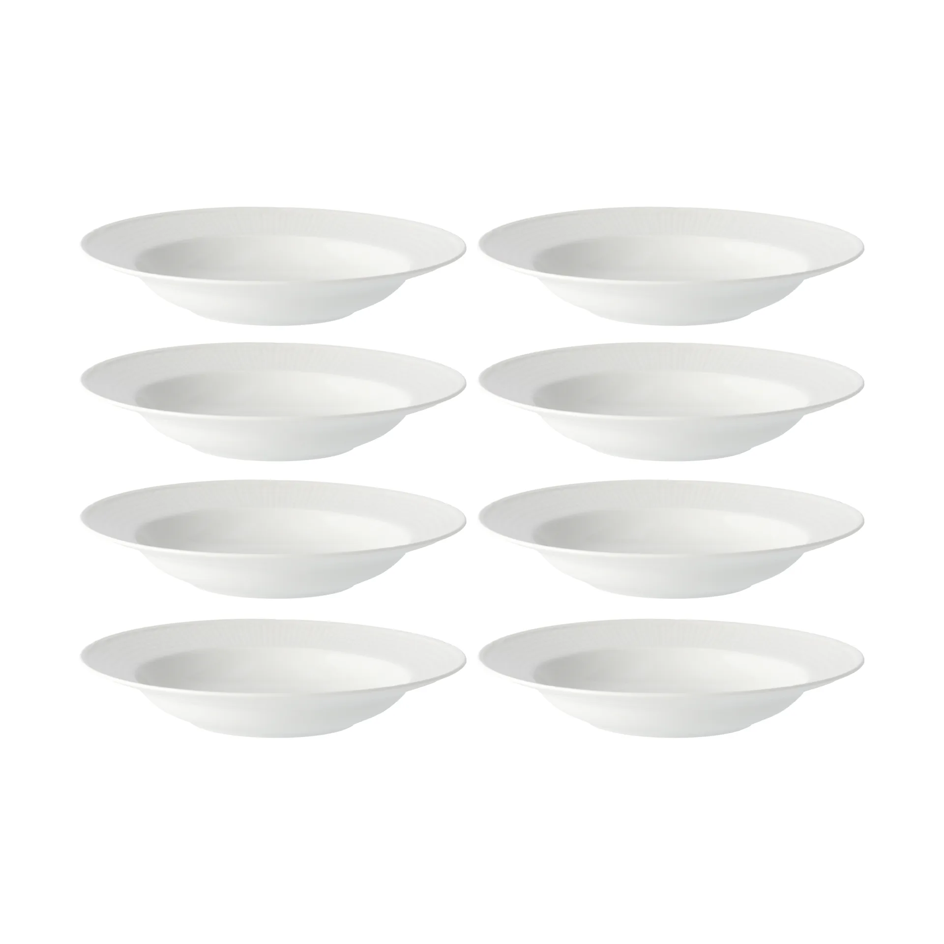 Swedish Grace tiefer Teller Ø25 cm 8er-Pack - Schnee (weiß),  Rörstrand