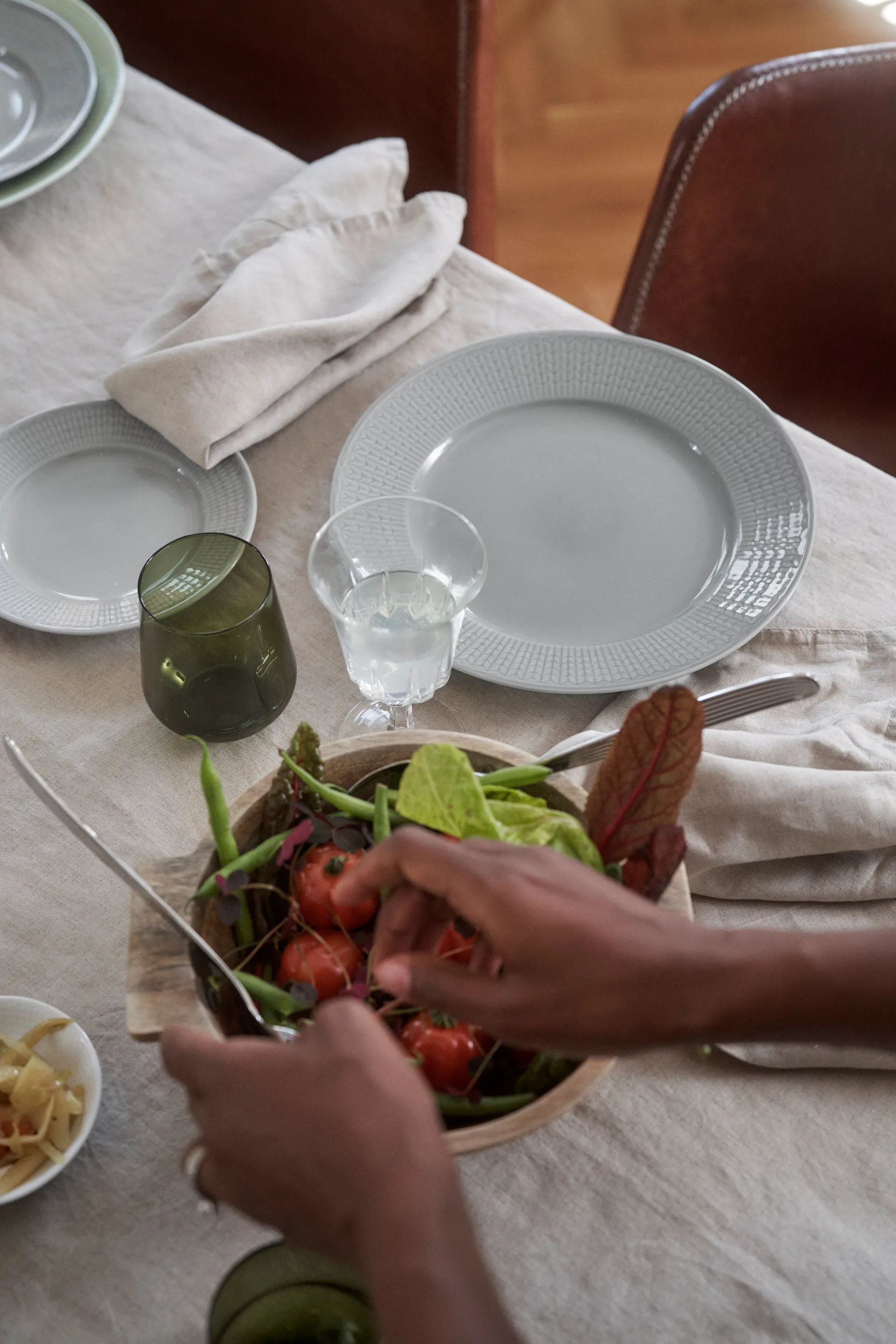 Swedish Grace tiefer Teller 25cm 6er Pack Nebel(grau),  Rörstrand