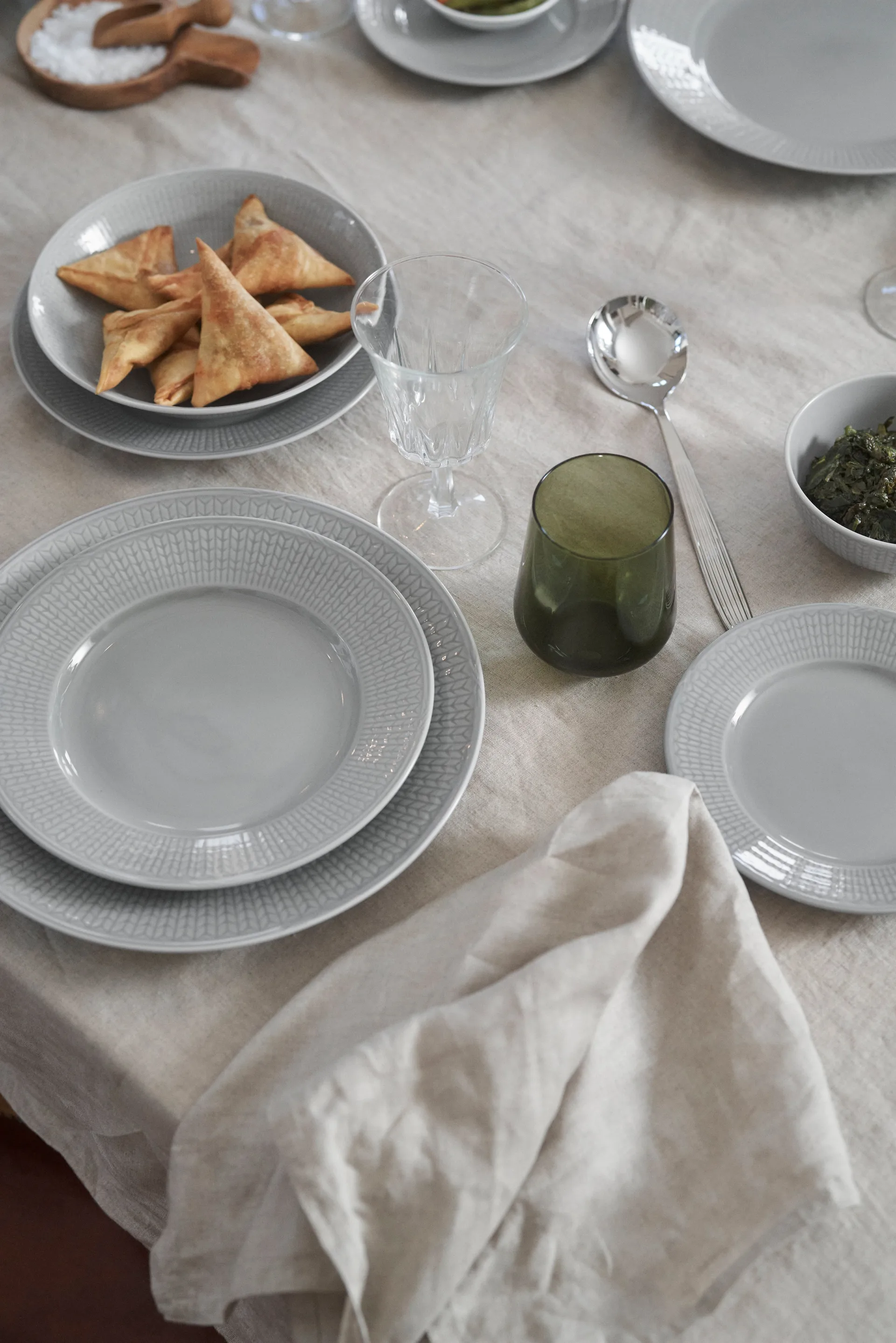 Swedish Grace tiefer Teller 25cm 6er Pack Nebel(grau),  Rörstrand