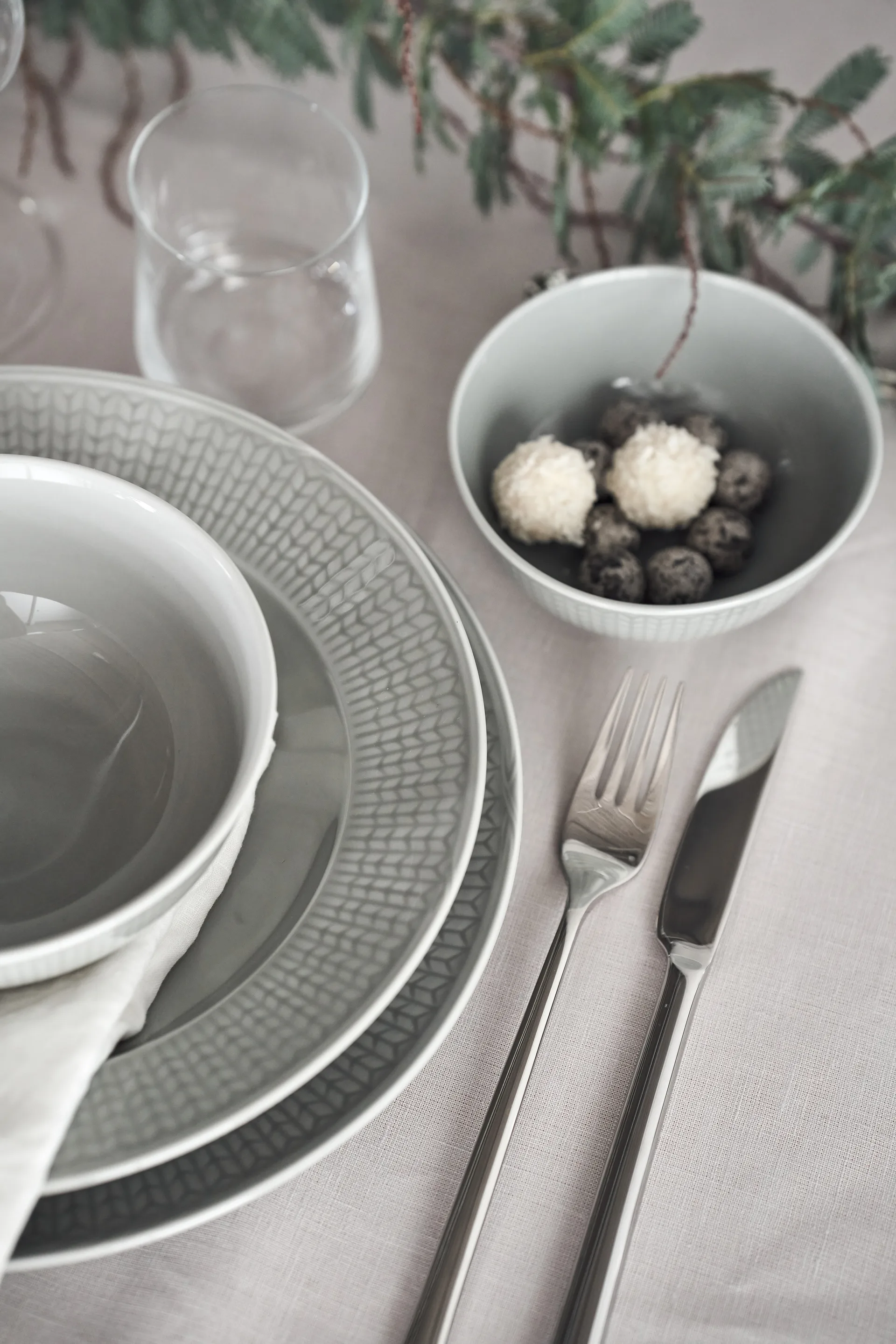 Swedish Grace tiefer Teller 25cm 6er Pack Nebel(grau),  Rörstrand