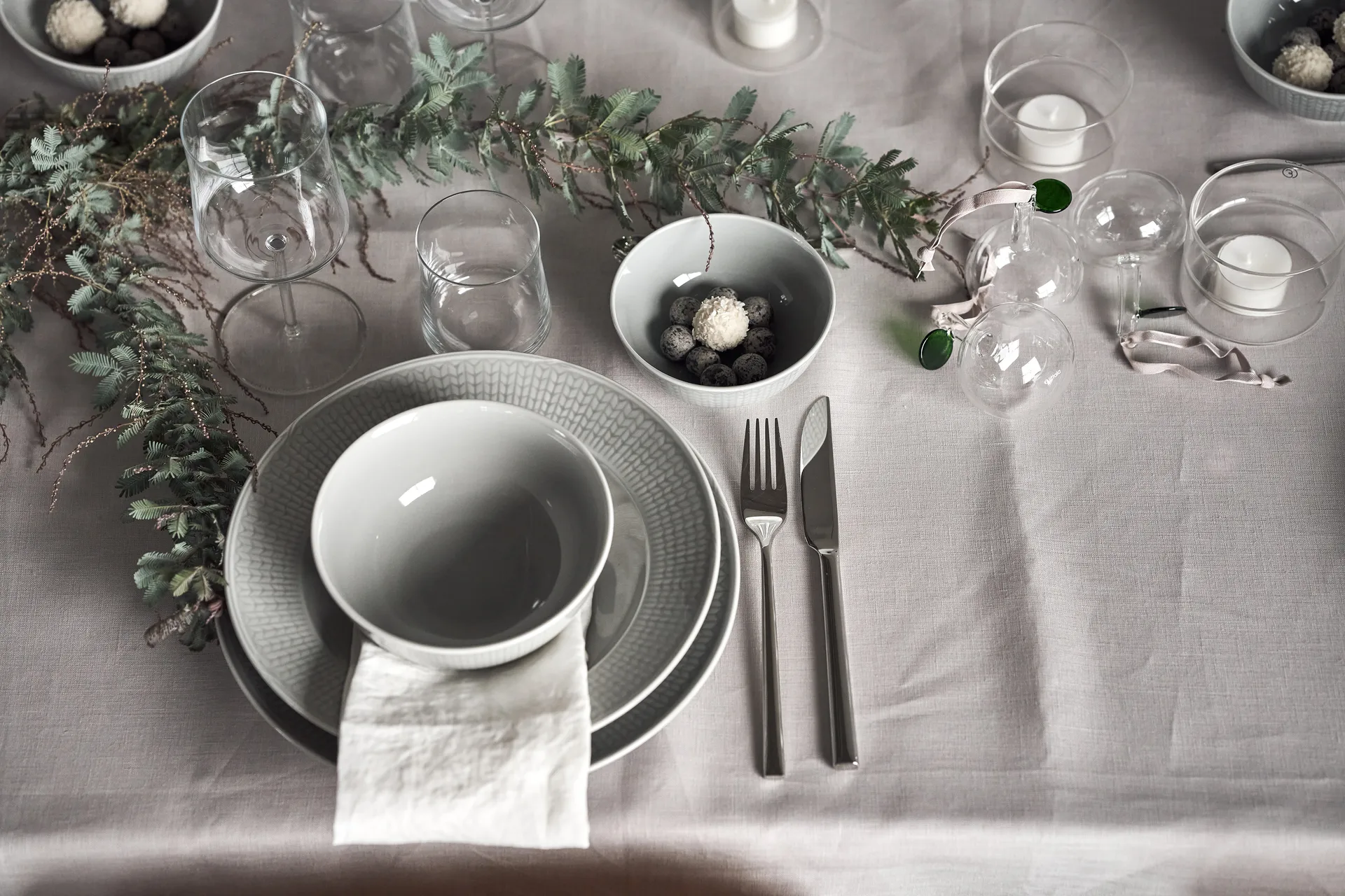 Swedish Grace tiefer Teller 25cm 6er Pack Nebel(grau),  Rörstrand