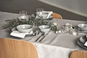 Swedish Grace tiefer Teller 25cm 6er Pack Nebel(grau) - Rörstrand
