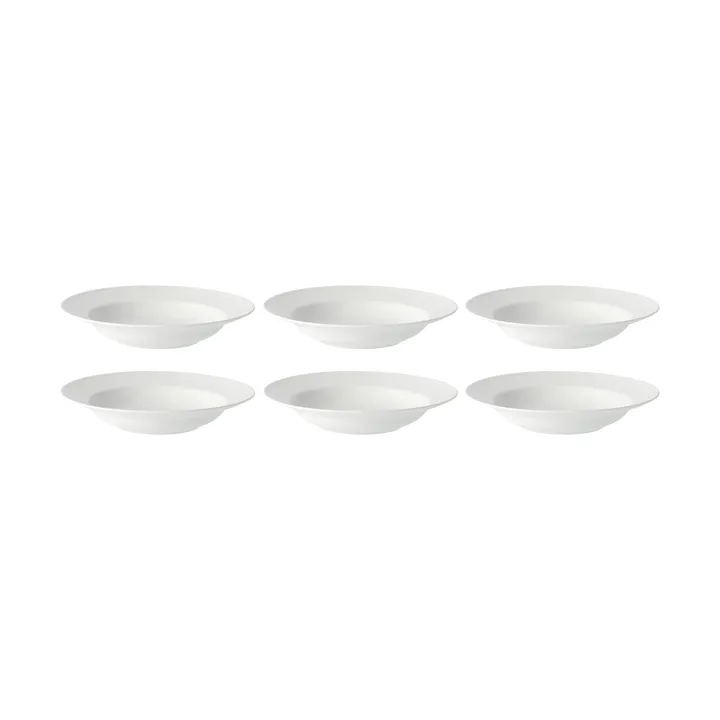Swedish Grace tiefer Teller 25cm 6er Pack Weiß - Rörstrand