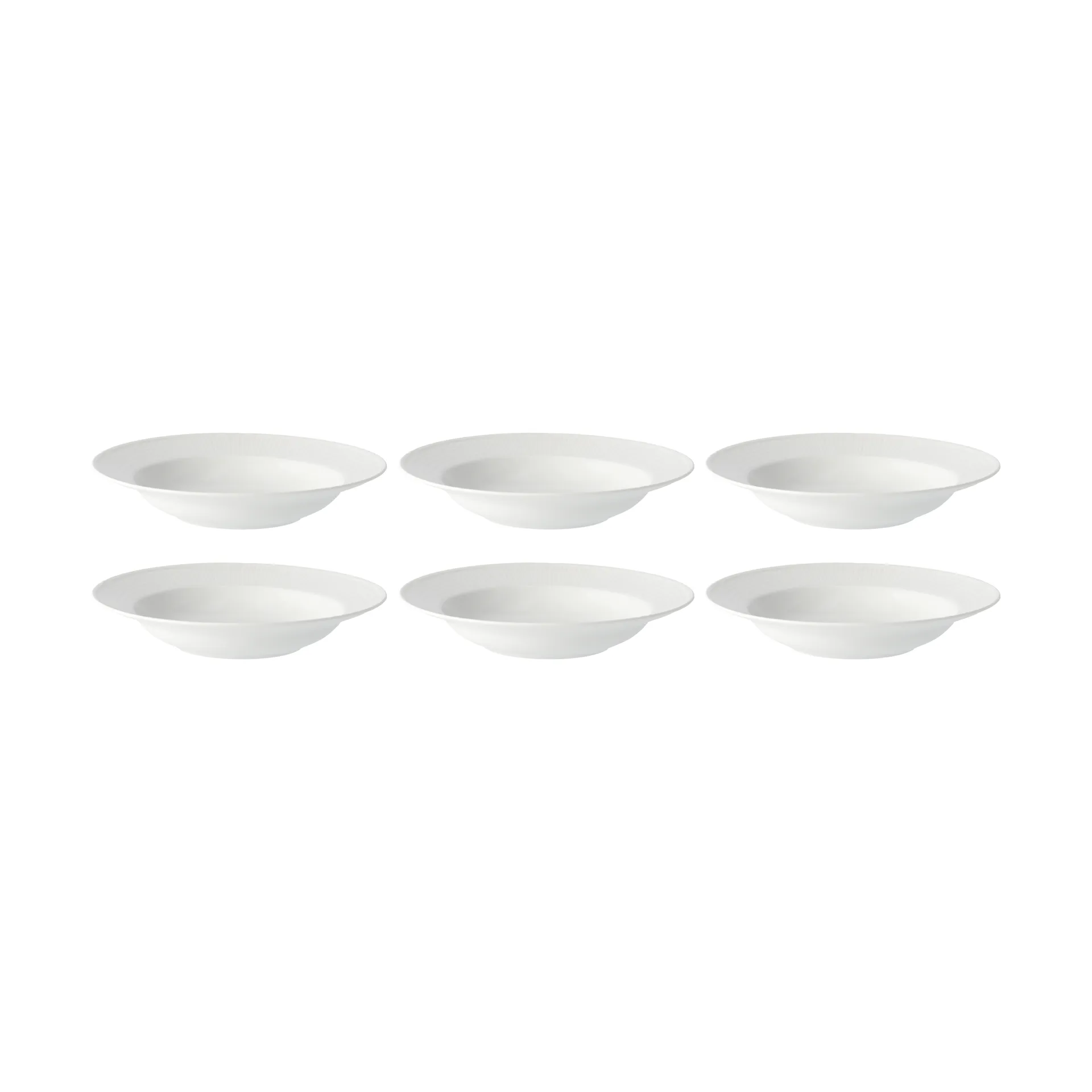 Swedish Grace tiefer Teller 25cm 6er Pack Weiß Rörstrand