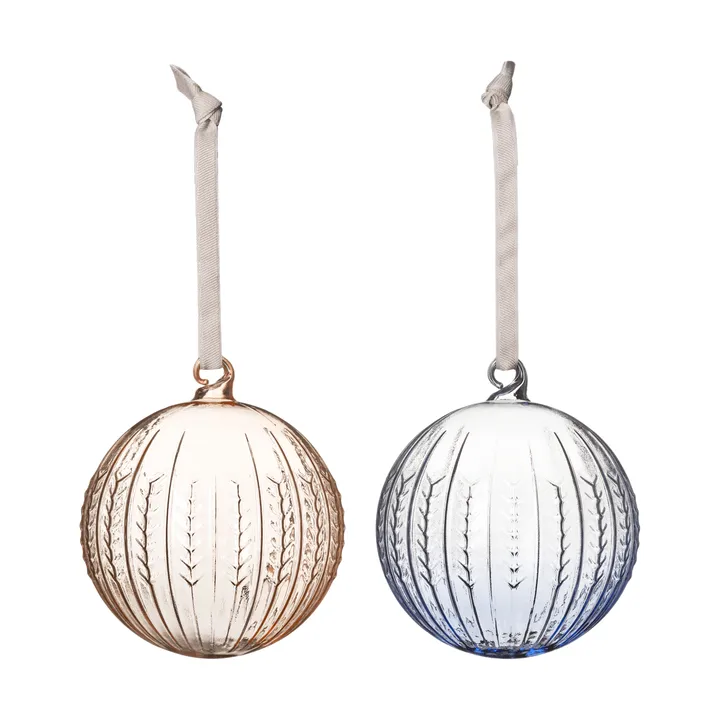 Swedish Grace Weihnachtskugel - Jubilee-Blau, 2-teilig - Rörstrand