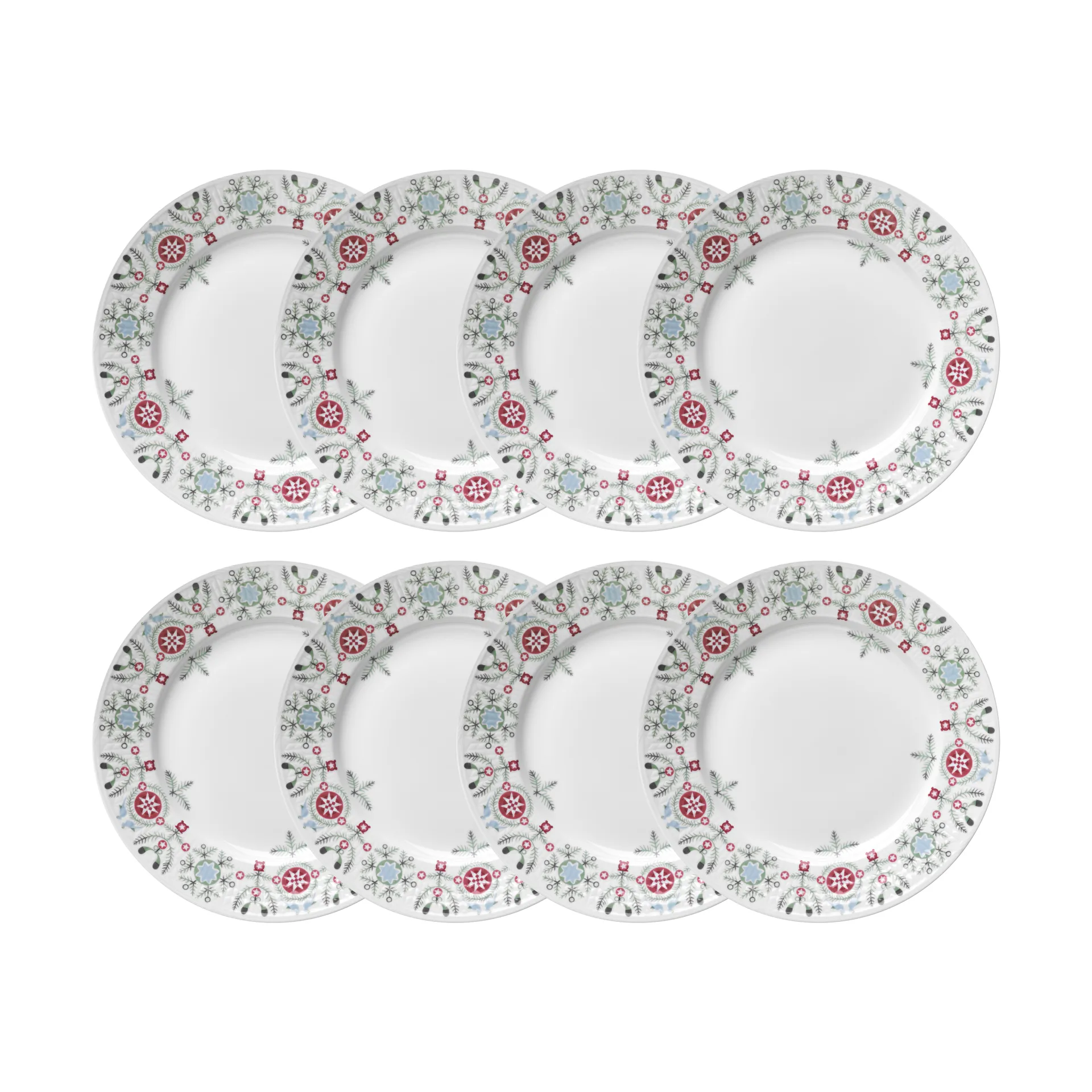 Swedish Grace Winter Teller Ø21 cm 8er-Pack - Weiß,  Rörstrand