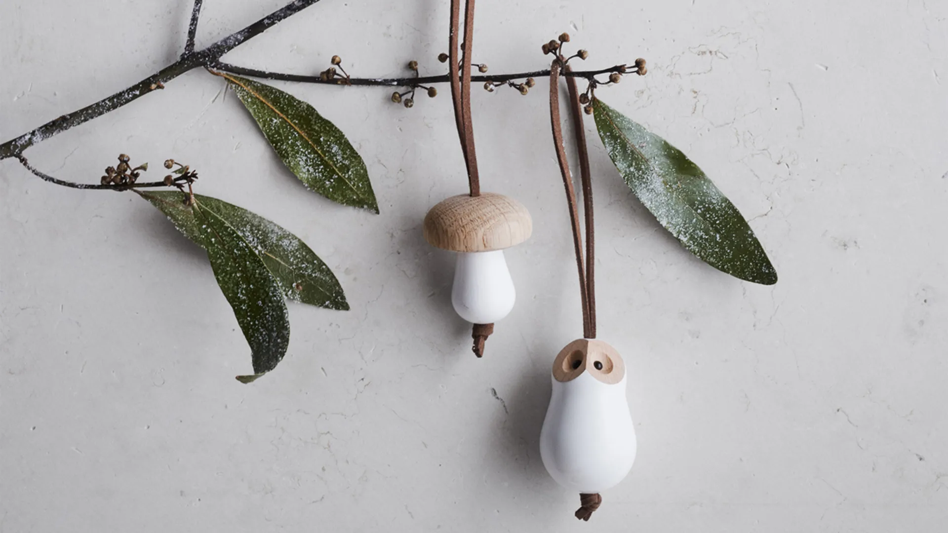 Forest tales Eule Ø4cm, Weiß Rosendahl